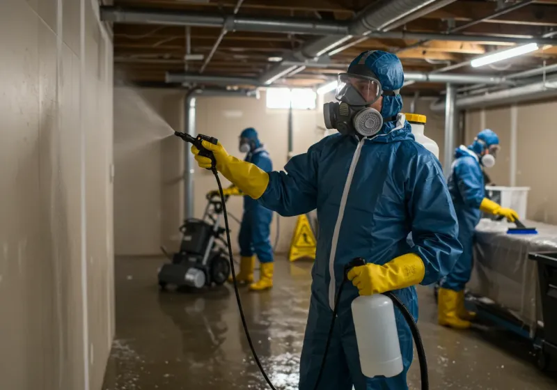 Basement Sanitization and Antimicrobial Treatment process in Swanton, VT