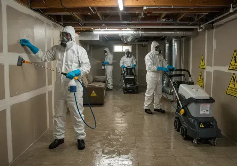 Basement Moisture Removal and Structural Drying process in Swanton, VT